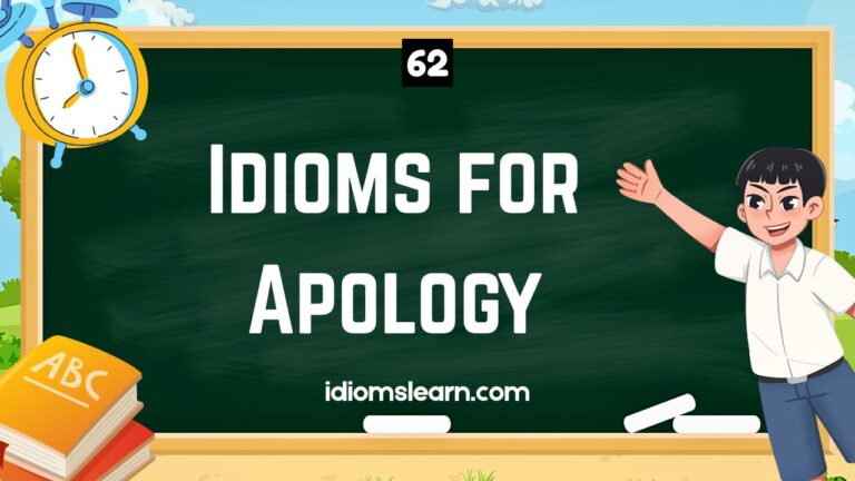 62 Idioms for Apology
