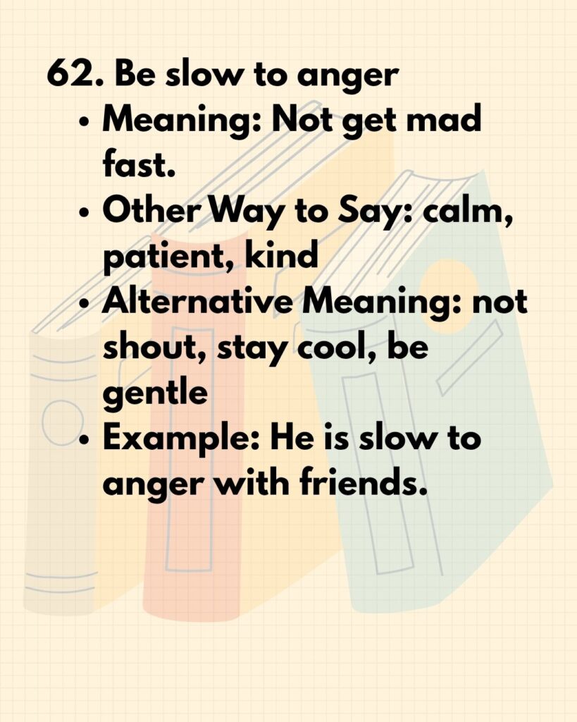 62. Be slow to anger
